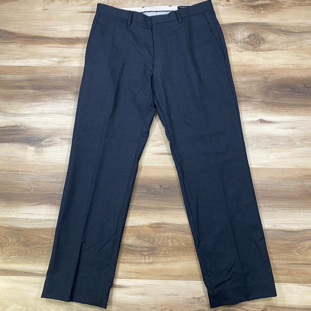 Banana Republic Dress Pants Mens‎ 33x30 100% Wool Tailored Slim Charcoal Gray